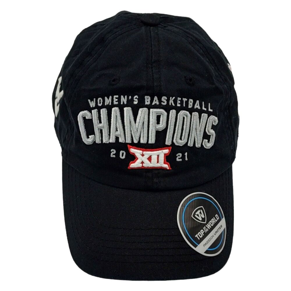 West Virginia Women's Basketball NCAA Big 12 Conference 2021 Black Hat Strapback